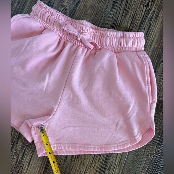 Rebel Sky Sweat Shorts Womens Sz Sm Pink Elastic Drawstring Pockets 2.5” Inseam - Picture 4 of 7